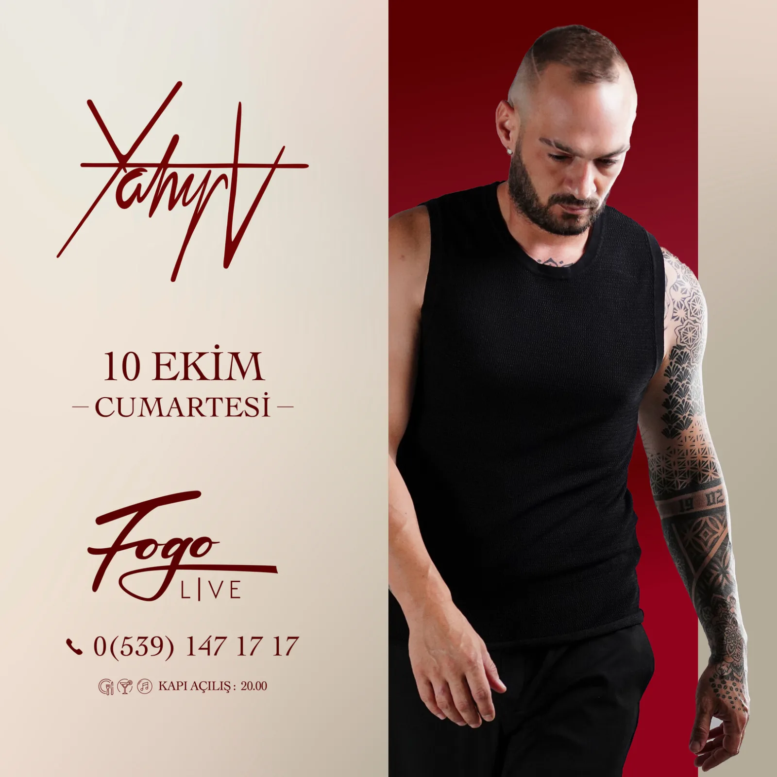 Fogo Live sahnesinde Yahya