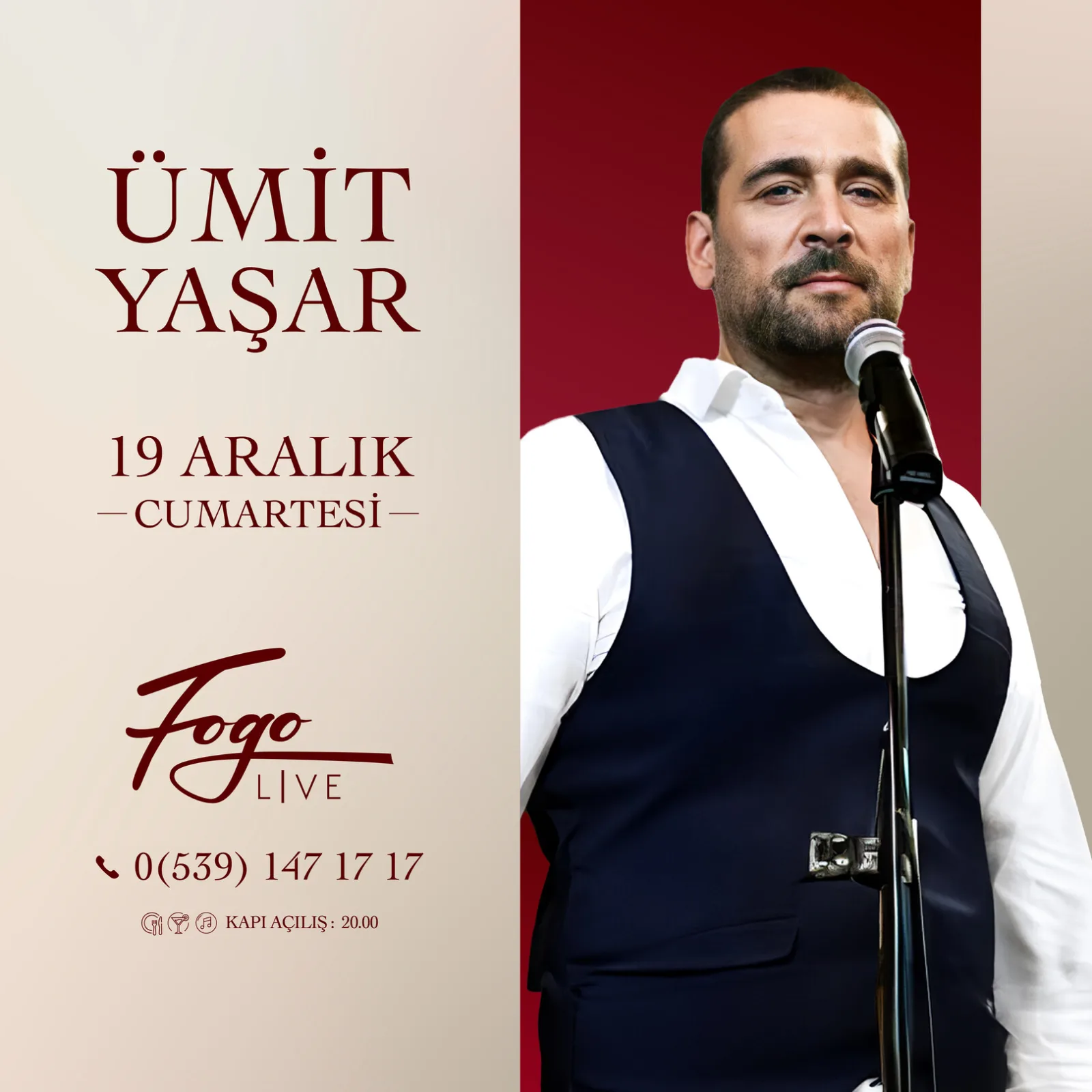 Fogo Live sahnesinde Ümit Yaşar