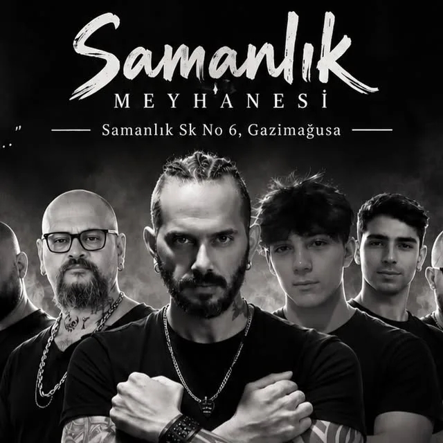 Grup Pena band members on the Samanlık Meyhanesi poster